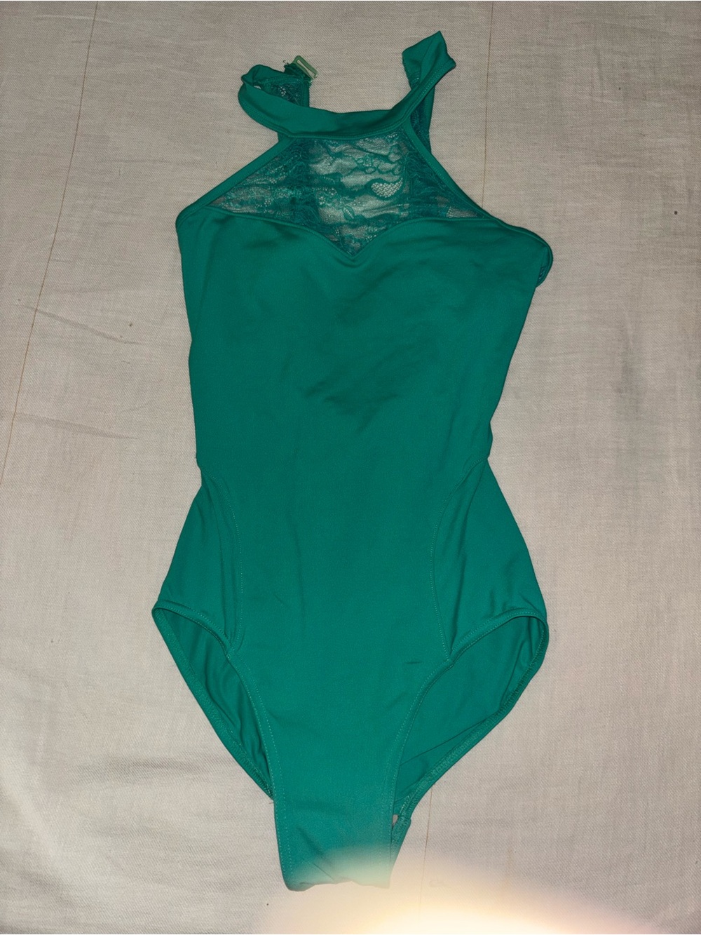 Women's elegant turquoise ballet leotard